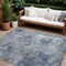 Homeroots 10' X 14' Blue Abstract Washable Non Skid Indoor Outdoor Area Rug 564241 - alternate 1