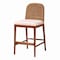 Bali & Pari Nadim Modern Bohemian Seagrass and Acacia Wood Counter Stool 242-13488-ZORO - alternate 1