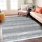 World Rug Gallery Contemporary Minimalistic Stripe LInes Area Rug 5 ft x 7 ft Cream WR30CREAM5X7 - alternate 1
