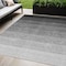 Homeroots 5' X 8' Black And Ivory Ombre Washable Indoor Outdoor Area Rug 595788 - alternate 1