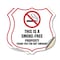 Signmission No Smoking Shield Sign This Is A Smoke F, 18 inch X 18 inch, Vinyl Decal, 2PK SHI-D-2PACK-18-401 - alternate 1