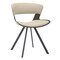 Leisuremod Wooden Dining Chair Modern style Nymia Collection Walnut Glazed Color in Light Taupe NCDW-22LTP - alternate 1