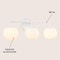 Jonathan Y Louis Parisian Globe 25" 3-Light Metal/Frosted Glass Modern Contemporary LED Vanity Light, White JYL3536D - alternate 10