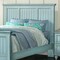 Homeroots Blue Carved Geometric Distressed Solid Wood King Bed Frame 571386 - alternate 8