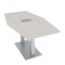 Skutchi Designs Hexagon Conference Table With Power, 36 in W, 60 in L, Ivory HAR-HEX.IR-36X60-DOU-K458-ESIL - alternate 1