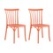 Homeroots Set of Four 22" Salmon Heavy Duty Plastic Outdoor Stacking Dining Chairs 565182 - alternate 7