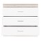 Homeroots 32" White and Gray Three Drawer Dresser 544036 - alternate 1