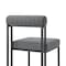 Homeroots Set of Two Gray And Black Upholstered Polyester Open Back Dining Side Chairs 569414 - alternate 9