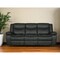 Homeroots 86" Gray Faux Leather Sofa With Black Legs 366299 - alternate 8