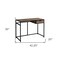 Homeroots 42" Brown and Black Wood and Metal Sled Computer Desk 489825 - alternate 3