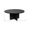 Homeroots 70" Dark Gray Rounded Solid Wood Dining Table 488707 - alternate 5