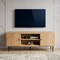Homeroots 55in Oak Wood Enclosed and Open Storage TV Stand 724165 - alternate 6