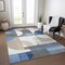 Homeroots 10' X 14' Blue Gray And Ivory Geometric Washable Indoor Outdoor Area Rug 617979 - alternate 7