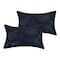 Homeroots Set of Two 12" X 20" Black Lumbar Chevron Cowhide Throw Pillows, 2PK 544578 - alternate 5