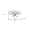Homeroots 54" Clear and Gold Glass and Metal Cross Leg Base Round Top Dining Table 555138 - alternate 5