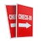 Signmission Check-in With Arrow, Plastic Signs Only 24 Inch x 36 Inch, Corrugated Plastic, 2PK CSB-2436-2PACK-Check-in With Arrow - alternate 1
