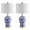 Jonathan Y Jennifer 25.75" Ceramic/Metal LED Table Lamp, Blue/White, 2PK JYL1073A-SET2 - alternate 11
