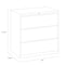 Hirsh 36 in W 3 Drawer Lateral File Cabinet, Arctic Silver, A4/Legal/Letter 23745 - alternate 4