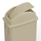 Regal Altair 23 Gallon Slim Rectangular Beige Plastic Trash Can with Dome Swing Lid, Vent Channel Design ZR-TC-300-BG+LD-310-KIT - alternate 7