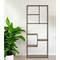 Homeroots 79" Brown And Natural Metal and Wood Seven Tier Bookcase 517719 - alternate 5