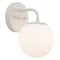 Jonathan Y Louis Parisian Globe 5.75" 1-Light Metal/Frosted Glass Modern Contemporary LED Vanity Light, Almond JYL3534C - alternate 1