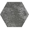 Apollo Tile 9x11 in. Textured Graphite Gray Porcelain Hexagon Wall and Floor Tile 8.07 sq ft/case, 16PK HEX88BORLAVA - alternate 1