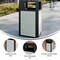 Flash Furniture Brooks 31.4G Steel Trash Can w/Locking Access Door and Removable Inner Fiberglass Bin, Black/Silver UB-OTB-67W-BLK-SLV-GG - alternate 8