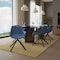 Leisuremod Markley Modern Leather Dining Swival Arm Chair in Light Blue ESCBL-26-BU - alternate 8
