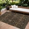 Homeroots 9' X 12' Black Brown And Red Floral Washable Indoor Outdoor Area Rug 604581 - alternate 1