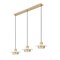 Z-Lite Ludo Matte White + Modern Gold 3 Light Linear Chandelier 829P12-3L-MW-MGLD-LE - alternate 7