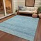 Homeroots 5' X 8' Teal Blue And Ivory Trellis Washable Indoor Outdoor Area Rug 616497 - alternate 8