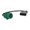 Avrgt Electronics 9-Pin Male Panel Mount Cable, 12-Inch Automotive Diagnostic Cable RP1226 Male to ELD Green J1939 - alternate 3