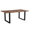 Homeroots 78" Dark Brown And Black Solid Wood Sled Base Dining Table 521831 - alternate 12