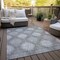 Homeroots 3' X 5' Gray Silver And Charcoal Ikat Washable Indoor Outdoor Area Rug 589152 - alternate 7