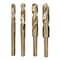Drill America 13/32in - 1/2in 4 Piece Cobalt Reduced Shank Drill Bit Set, Plastic Case Pouch POUD/ACOX3/8 - alternate 1