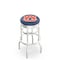 Holland Bar Stool Co 25" Chrome 2-Ring Auburn Swivel Bar Stool, Accent Ring L7C3C25Auburn - alternate 1
