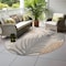 World Rug Gallery Amalfi Contemporary Tropical Floral Indoor/Outdoor Area Rug 8 ft Round Gray 8013GRAY8RND - alternate 1