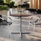 Flash Furniture 36" Round Outdoor Tabletop, Dark Brown, Seamless Surface Technology, 30"x30" Silver Cast IronxBase ST-RD36-WBR-T3030S-GG - alternate 8