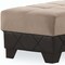 Homeroots 48" Taupe and Espresso Faux Leather And Microfiber Tufted Storage Ottoman 608925 - alternate 7