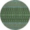 Homeroots 8' Olive Green And Blue Round Tribal Washable Indoor Outdoor Area Rug 582580 - alternate 6