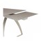 Homeroots 94" Gray Glass And Metal Self-Storing Leaf Sled Base Dining Table 487360 - alternate 10
