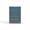 Strong Hold 9 drawer cabinet - (4x 2ft, 1x 3ft, 2x 4ft, 2x 5ft) - Blue accents - E-Lock w/ Tracking S3044-PPTAS-0901FS - alternate 1