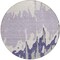 Homeroots 8' Purple And Ivory Round Abstract Washable Indoor Outdoor Area Rug 613652 - alternate 8
