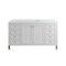 James Martin Vanities Chicago 60 in. Single Vanity, Glossy White, w/ 3 CM Carrara Marble Top 503-V60S-GW-3CAR - alternate 1