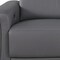 Homeroots 100" Dark Gray Top Grain Leather Reclining Metal USB Sofa 720430 - alternate 10
