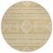 Homeroots 8' Gold And Ivory Round Southwestern Washable Indoor Outdoor Area Rug 593680 - alternate 7