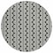 Homeroots 8' Black And Ivory Round Ogee Washable Indoor Outdoor Area Rug 601532 - alternate 1