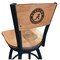 Holland Bar Stool Co L038, 25" Blk Wrinkle Alabama Swivel Bar Stool, Laser Engraved Back L03825BWMedMplAAL-AMedMpl - alternate 1