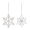 Homeroots Set of Two Silver Metal Snowflake Shape Ornaments, 2PK 633351 - alternate 8