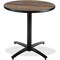 Kfi Round KFI 30in Walnut Round Breakroom Table with Arched X Base, 29 W, 30 L, 29 H T30RD-B2115-WL - alternate 1
